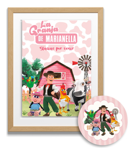 Kit Imprimible La Granja De Zenon Rosa - Textos Editables