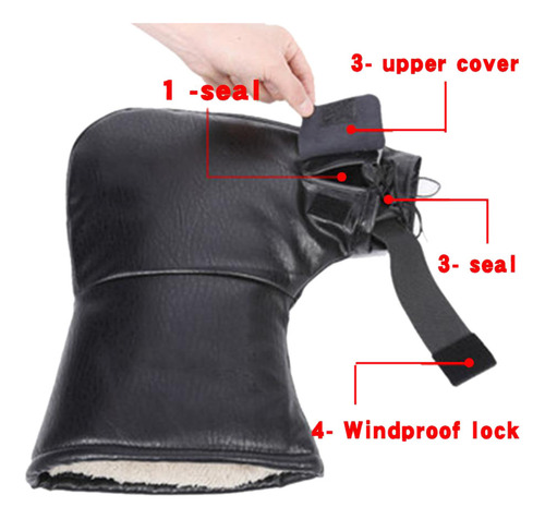 1 Par De Guantes De Invierno, Resistentes Al Frío, Manillar