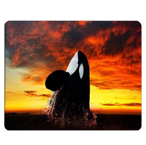 Mouse Pad De Goma Antideslizante - Diseno Ballena Saltando