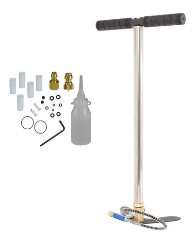 Bomba Manual Fixxar Inox Para Encher Pcp 300 Bar Fix-162 Cor Prateado