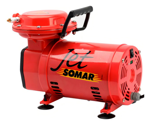 Compressor De Ar Direto Portátil 1/3 Cv Com Kit - Jet Somar Cor Vermelho Fase elétrica Monofásica Frequência 60