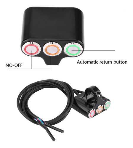 Mc1 Interruptor De Luz Led Antiniebla Freno Manillar Moto