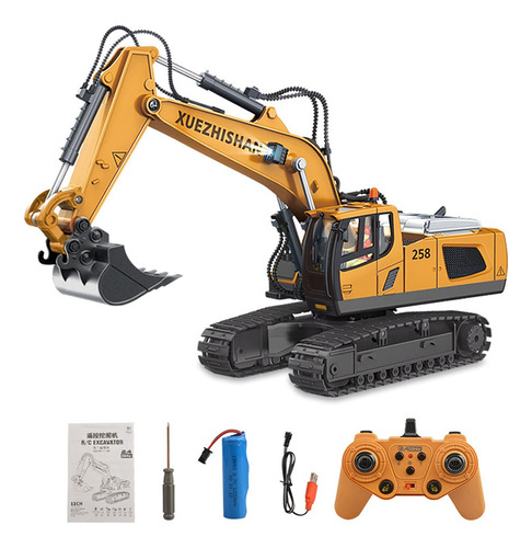 Juguete De Excavadora Rc 1:20 Excavadora Con Led Y Sonido