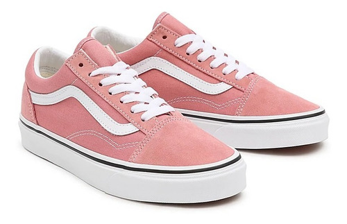 Imagen 3 de 8 de Zapatillas Vans Modelo Old Skool Rosa Blanco Exclusivas