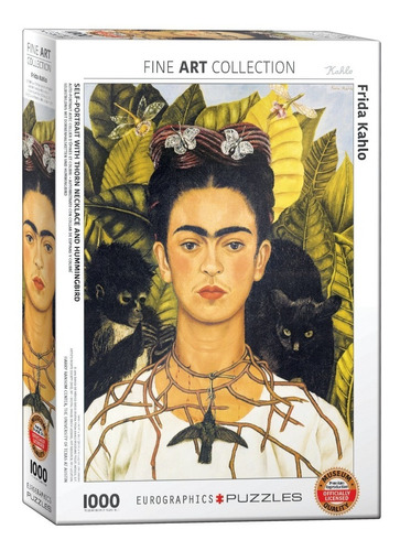 Frida Kahlo Retrato Colibrí Rompecabezas 1000pz Eurographics