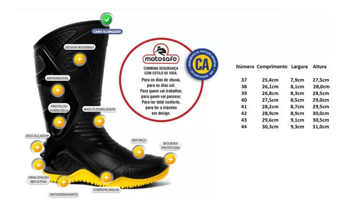 Capa Chuva Delta Pvc C/ Gola + Bota Motosafe Motoqueiro Moto