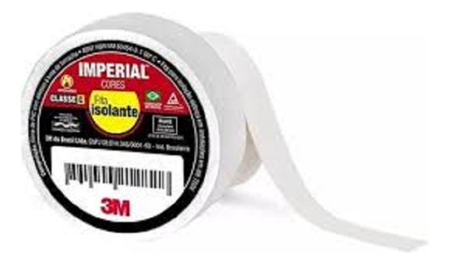 3m Fita Isolante Imperial 18mm X 10 Metros Branca