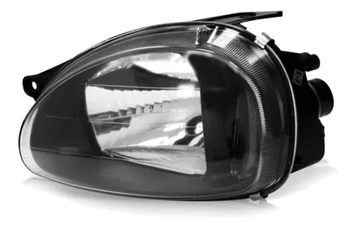 Imagem 2 de 4 de Par Farol Corsa G1 2000 2001 2002 2003 2004 Mascara Negra