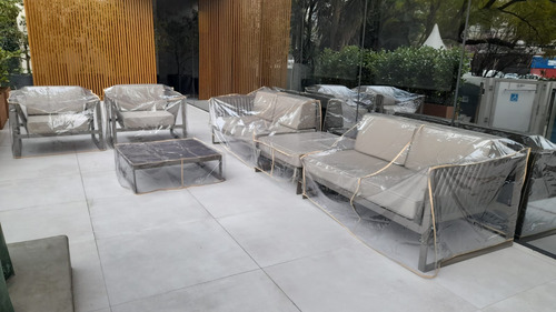 Kit Capa Moveis Externos Sofa, Poltronas, Mesa De Centro Top