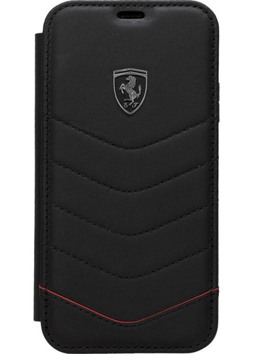 Carcasa Ferrari iPhone X Cuero Genuino Negro