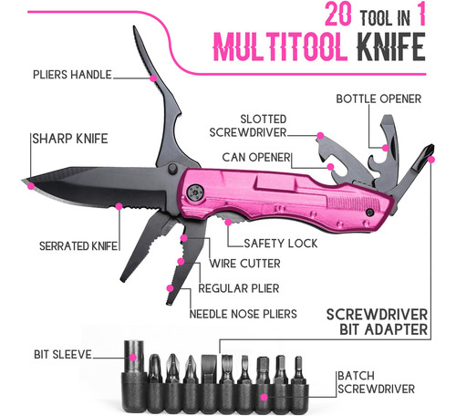 Cuchillo Multiherramienta Oneage Pin-k 20 En 1 Para Mujer Co