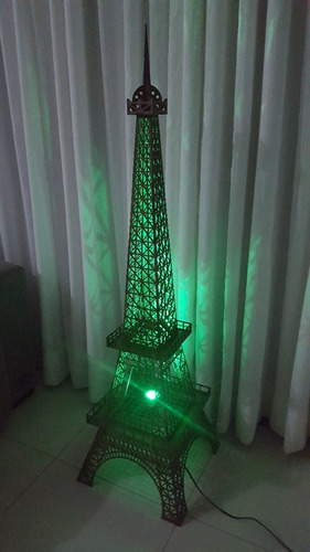 Luminária Torre Eiffel Mdf 1,25 Metros Altura