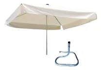 Comprar Sombrilla De Lino Plastificado Con Parante Y Base 2x2.5 Mts.