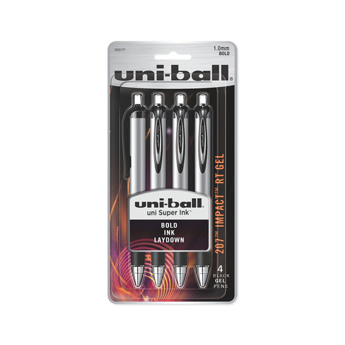 Uni-ball 207 Impact Retractable Gel Pens, Bold Point...