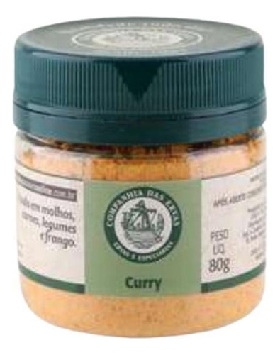 Tempero Curry Companhia Das Ervas 80g - Especiarias Indianas