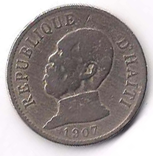 Moneda Republica De Haiti 20 Centimos Año 1907 B5