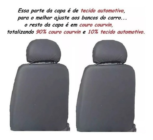 Capa Banco Couro Preto Kit + Tapetes + Brindes Argo