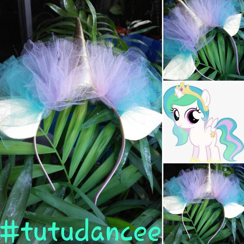 Vincha/tocado Unicornio Todos Los Personajes Tutudancee