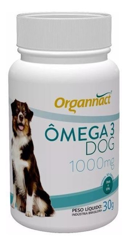 Omega 3 Dog 1000 Mg Organnact Frasco 30 Cápsulas - 30 Gr