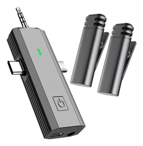 Microfono Inalambrico Solapa Lavalier Para Celular Pc 2pzs