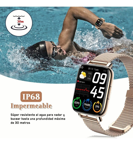 Smartwatch Mujer Reloj Inteligente Reloj Impermeable