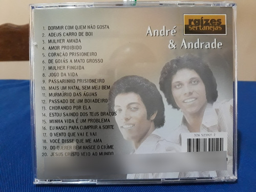 Cd Andre & Andrade Raizes Sertanejas -extra Ler Descrição! (Usado)