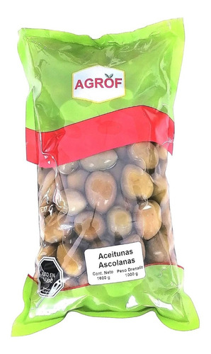 Aceitunas Verdes Ascolanas, 1 Kg Drenados, De Agrof