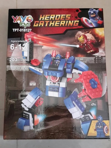 Bloques Yayo Toys Tpt018127 Heroes Gathering Cap América 