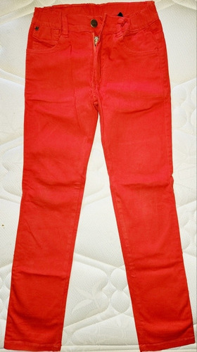 Pantalon Niño Rojo Cintura Ajustable Grisino T 7 A 8 Años