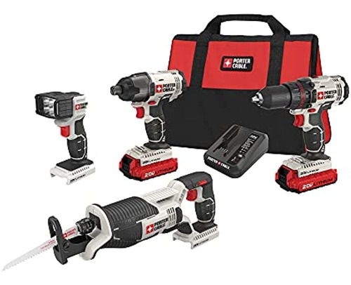 Kit Combinado De Taladro Inalámbrico Porter-cable 20v Max, 4