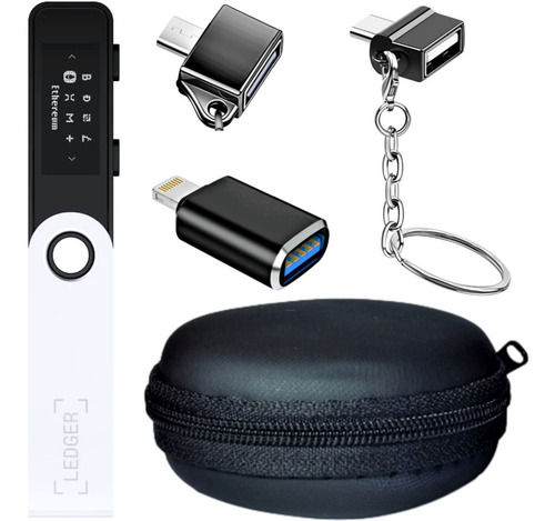 Imagen 1 de 5 de Ledger Nano S Plus Wallet Mas Accesorios Bitcoin Ethereum!