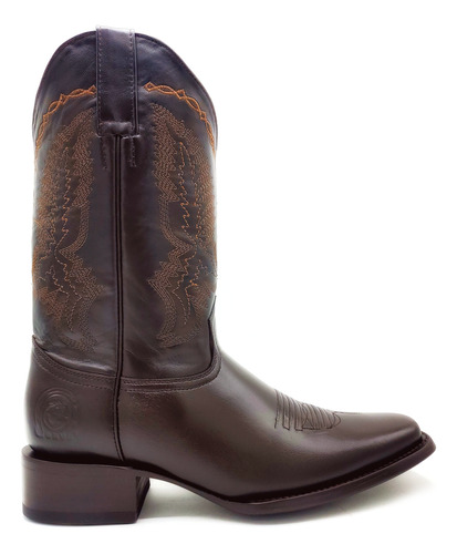 Bota Vaquera Estilo Rodeo 100% Piel, Camaleon Shedrón