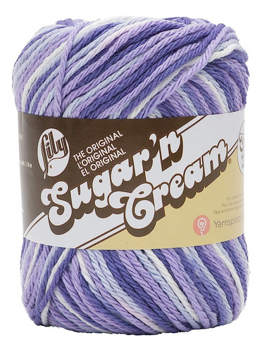 Lily Sugar'n Cream Super Size Ombres Yarn, 3 Oz, Purple Haze