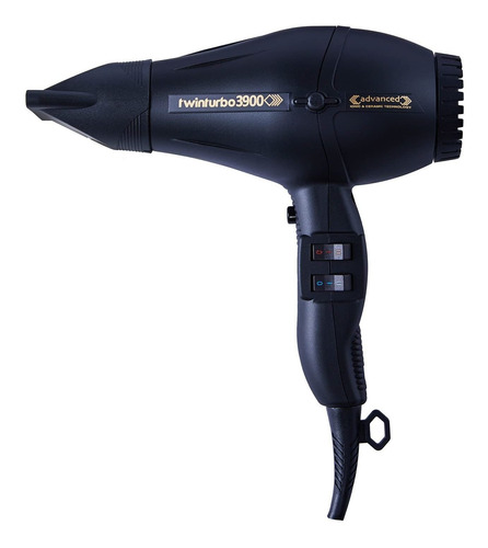 Turbo Power 3900 - Secador De Pelo Iónico Profesional, Negro