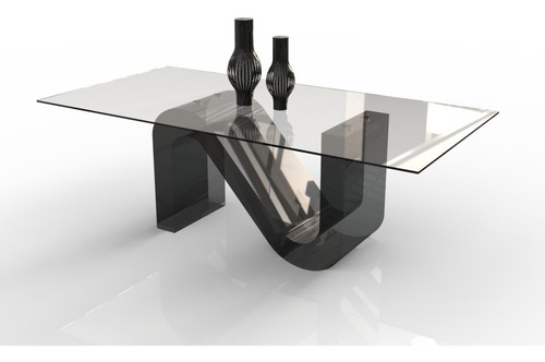 Mesa Comedor S Vidrio Pegado Uv Laqueada Linea Premium