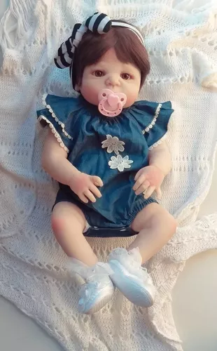 Boneca Bebê Reborn Realista Fofinha Linda 55 Cm - Beleza em Evidência