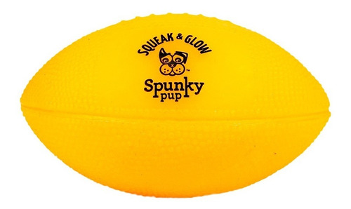 Spunky Pup Squeak & Glow Pelota Football Brilla Oscuridad