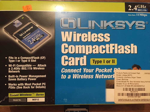 Tarjeta Wireless Compactflash Linksys (Usado)