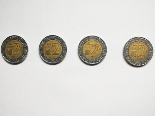 Lote De Monedas 2 Nuevos Pesos (1992-1995)