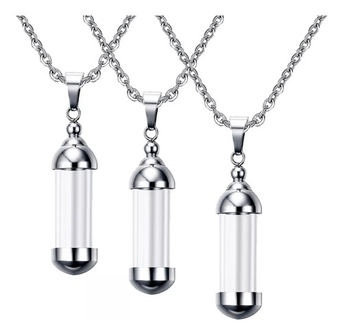 3 Pieces Transparent Glass Tube Urna Recuerdo Deseo