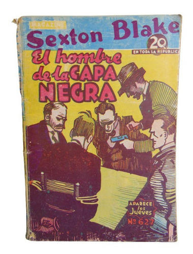 Adp Magazine Sexton Blake El Hombre De La Capa Negra 1942