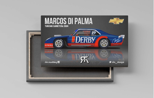 Cuadro Marcos Di Palma Chevrolet Tc 40x25 Cm