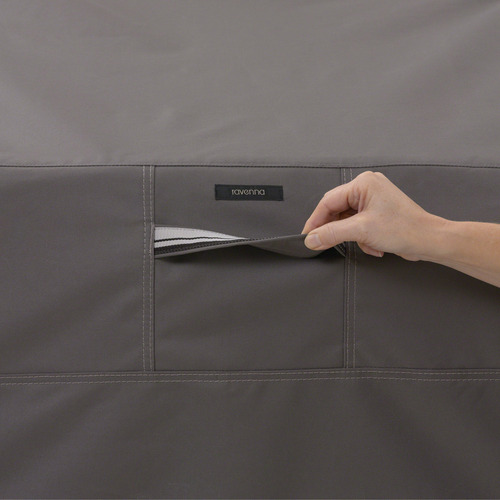 Funda Para Mesa Lateral U Otomana Rectangular Gris Topo L