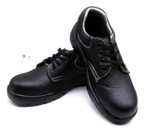 Zapato Negro Para Obra Con Punta Acero Trabajo Talle 36-45