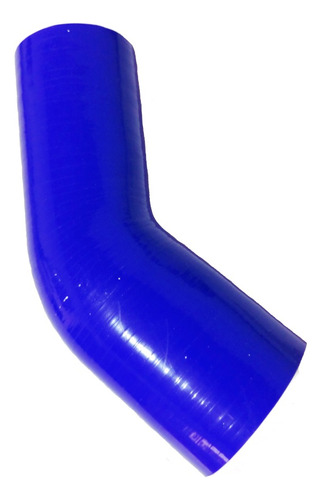 Manguera Silicona Codo 45° Reducción 70mm A 63mm Gthose Azul