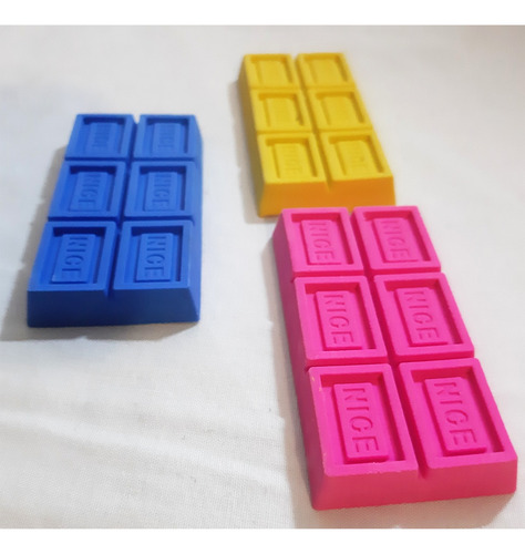 3 Gomas En Forma De Chocolate. Ideal Para Regalo