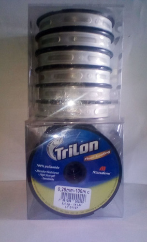 Nailon Trilon Brasilero 0.28 Mm 14lbs Gris 100 Mts