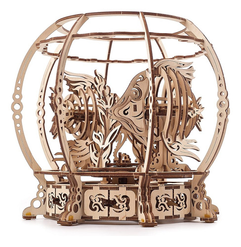 Ugears 3d Puzzle Acuario Mecánico - Creative 3d Wooden Puzzl