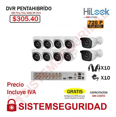 Imagen 8 de 10 de Kit 2 6 8 16 Camaras Seguridad Cctv Hd 720p 1080p Hilook