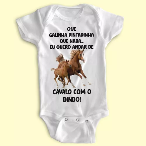 body Criança Infantil Roupa Bebê unicórnio colorido cavalo